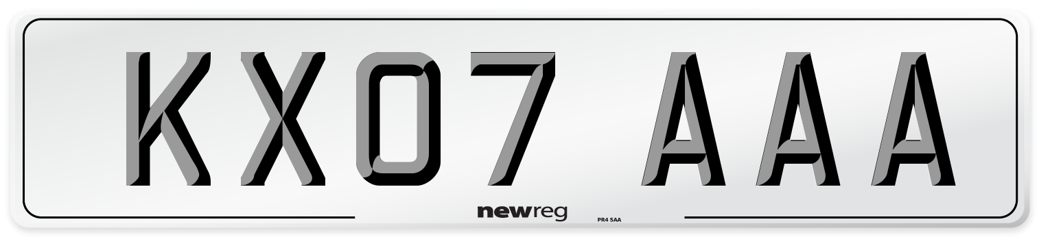 KX07 AAA Number Plate from New Reg